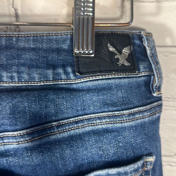 American Eagle Hi Rise Jegging Jeans Womens 10 Super Stretch Legging Denim AE - Picture 3 of 11